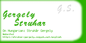gergely struhar business card